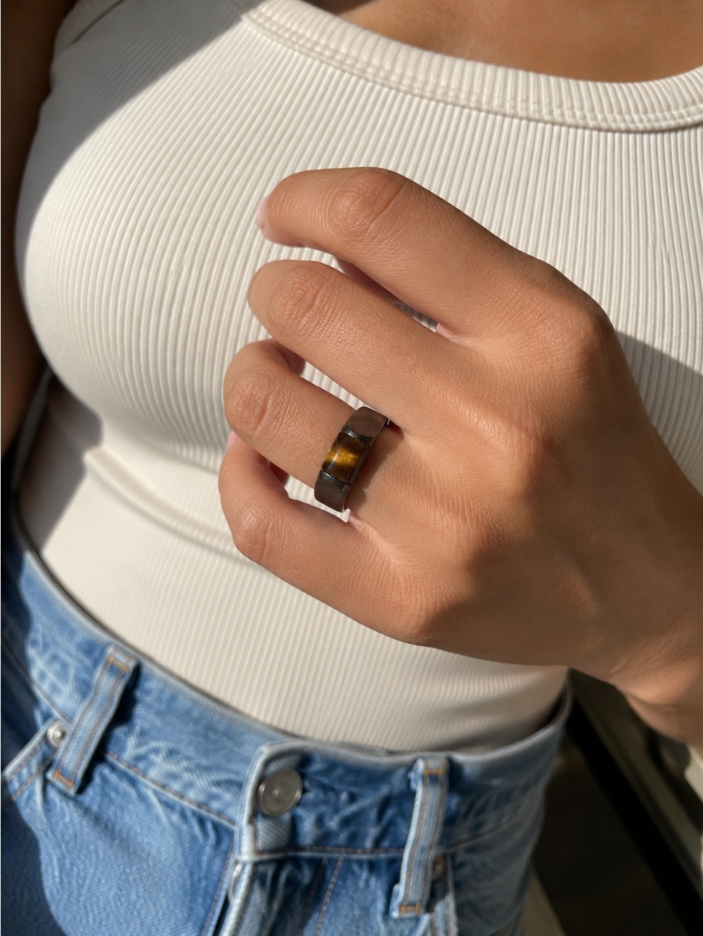 925 Tigers eye Ring